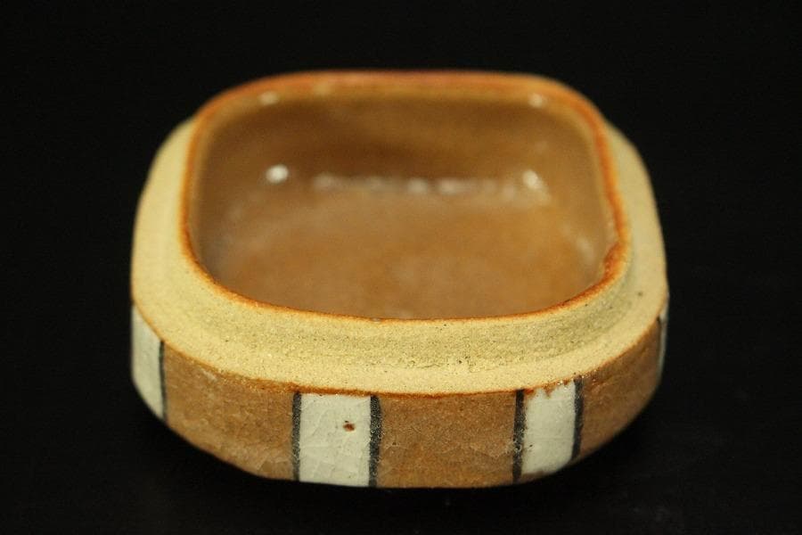 茶道具 香具 織部 香合 美品(RC944)