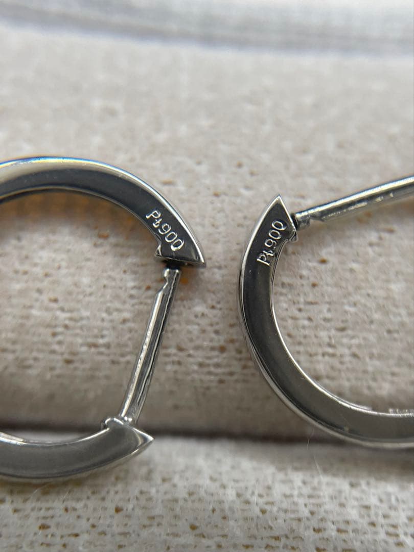 JL186★高級 ダイヤモンド0.6ct プラチナ フープピアス