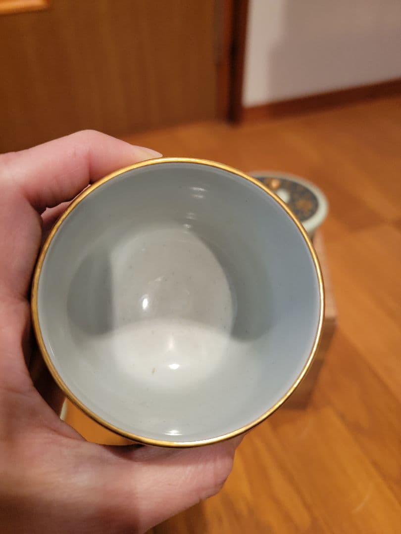 九谷焼　夫婦蓋付湯呑　福栄堂