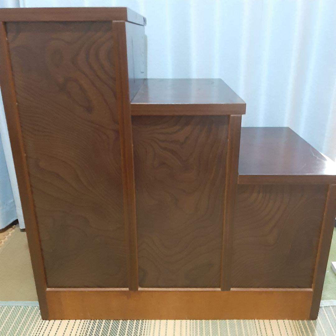 アンティーク家具 階段箪笥 鍵付き 74×76×45 右上がり