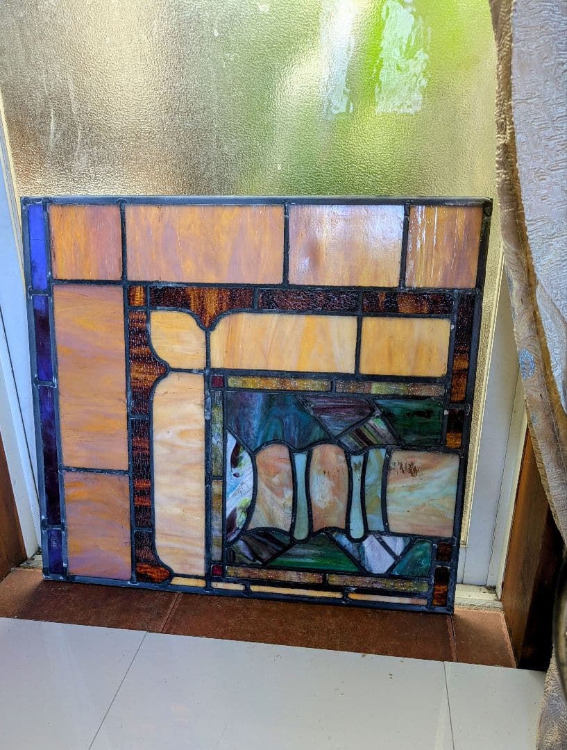 dajjan　希少大型　優しい光と共に　優美なビンテージ　ステンドグラス