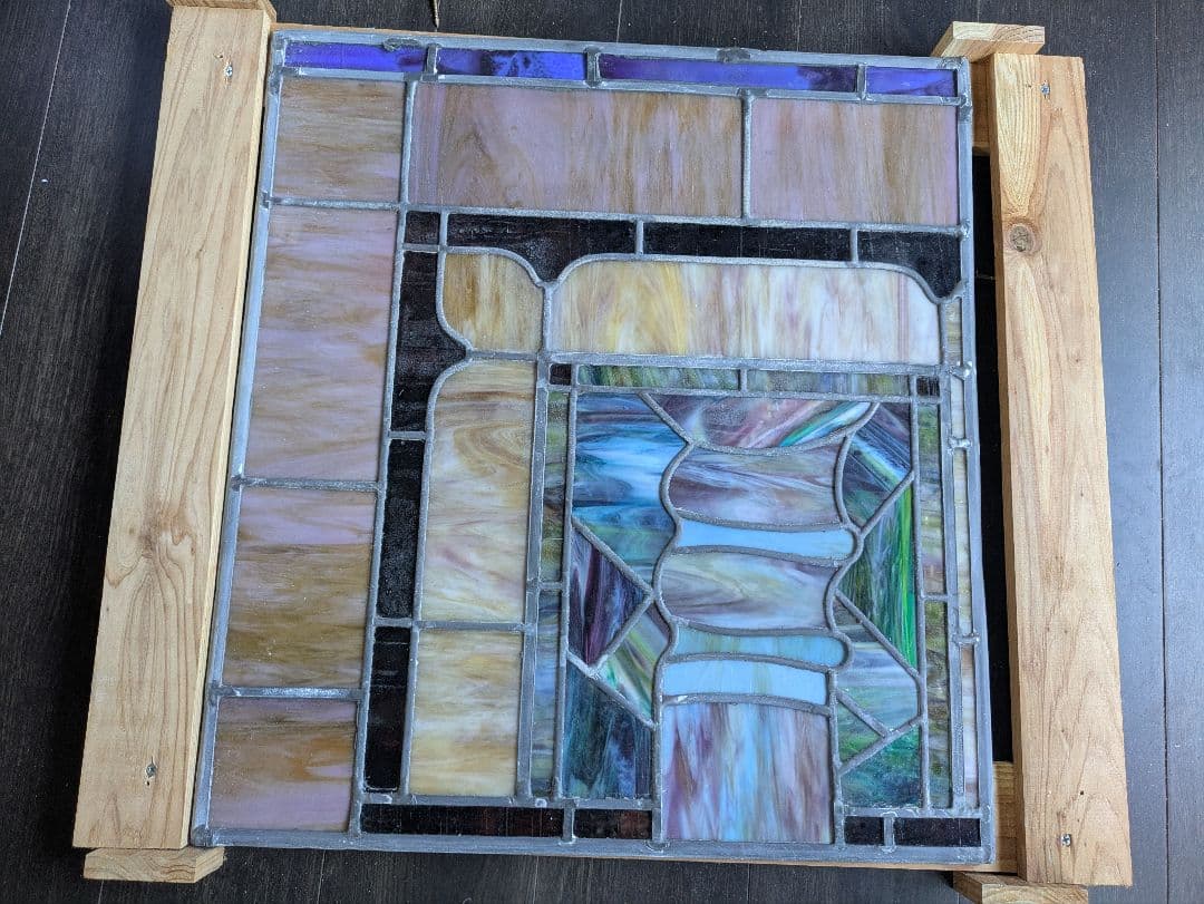 dajjan　希少大型　優しい光と共に　優美なビンテージ　ステンドグラス