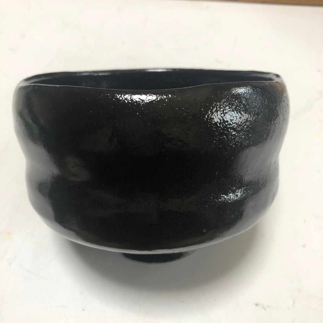 楽茶盌　鉢開(黒楽)