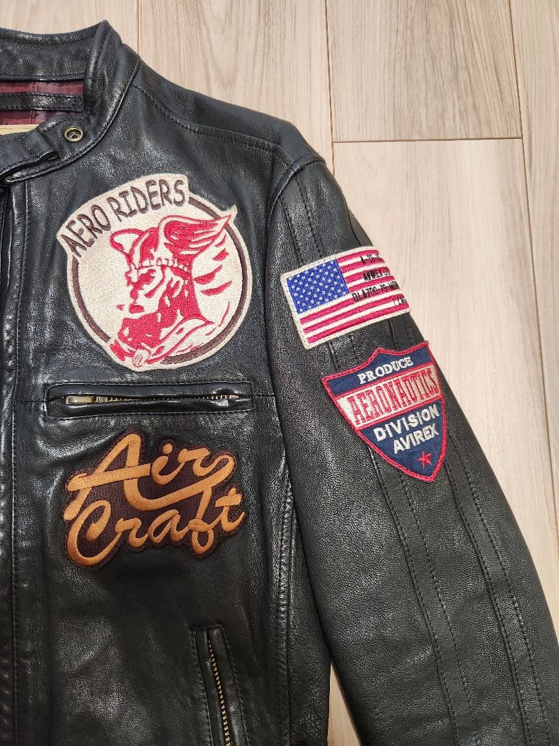 AVIREX USA シングルライダースジャケット Mサイズ