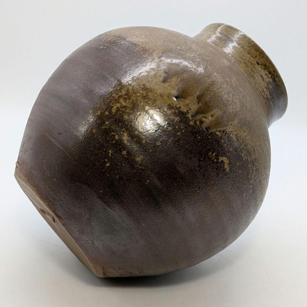 大平誠之助 備前焼 壺 共箱栞 壷 花器 フラワーベース 花入 花生 花瓶 置物