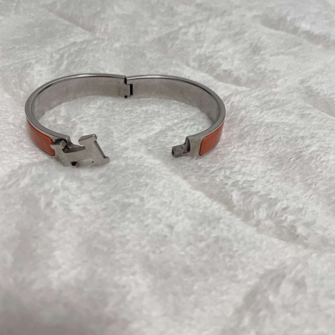 エルメス　バングル　オレンジ、ステンレス