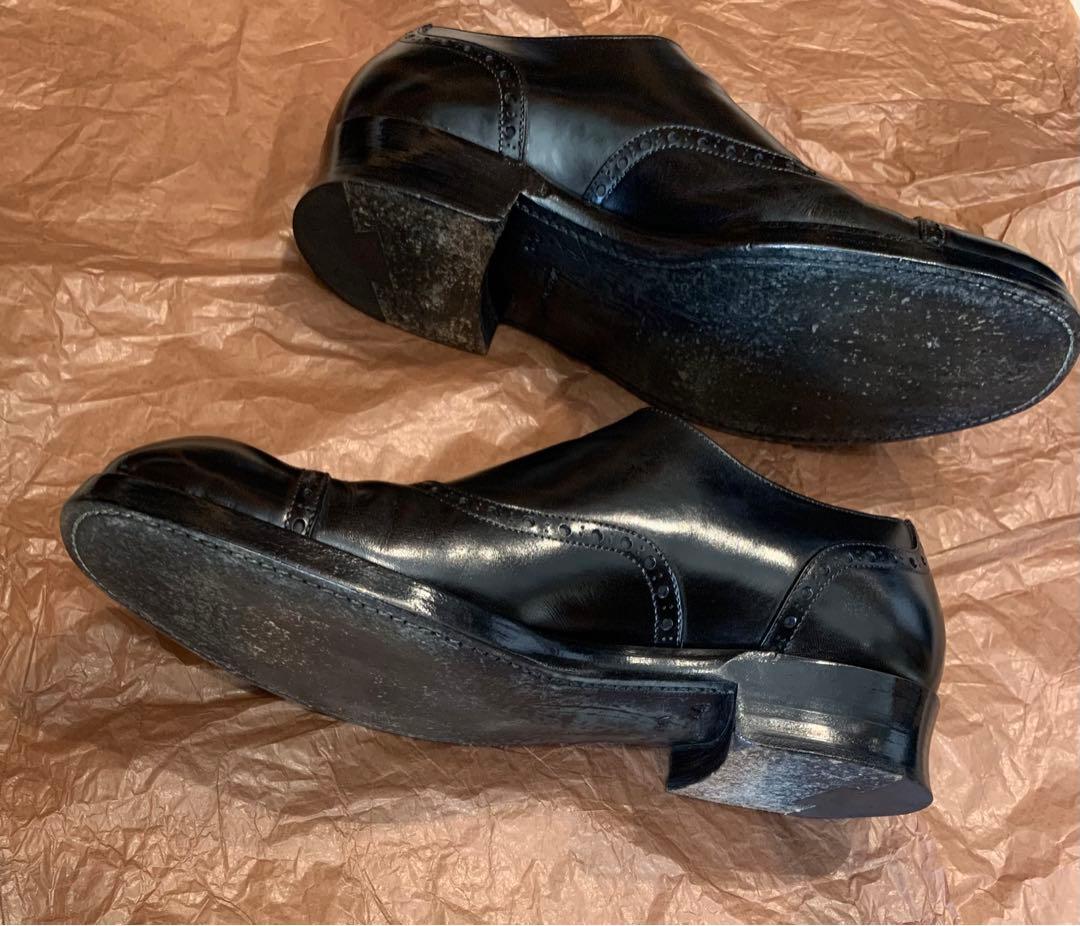 美品chausserボタンシューズ C-7047