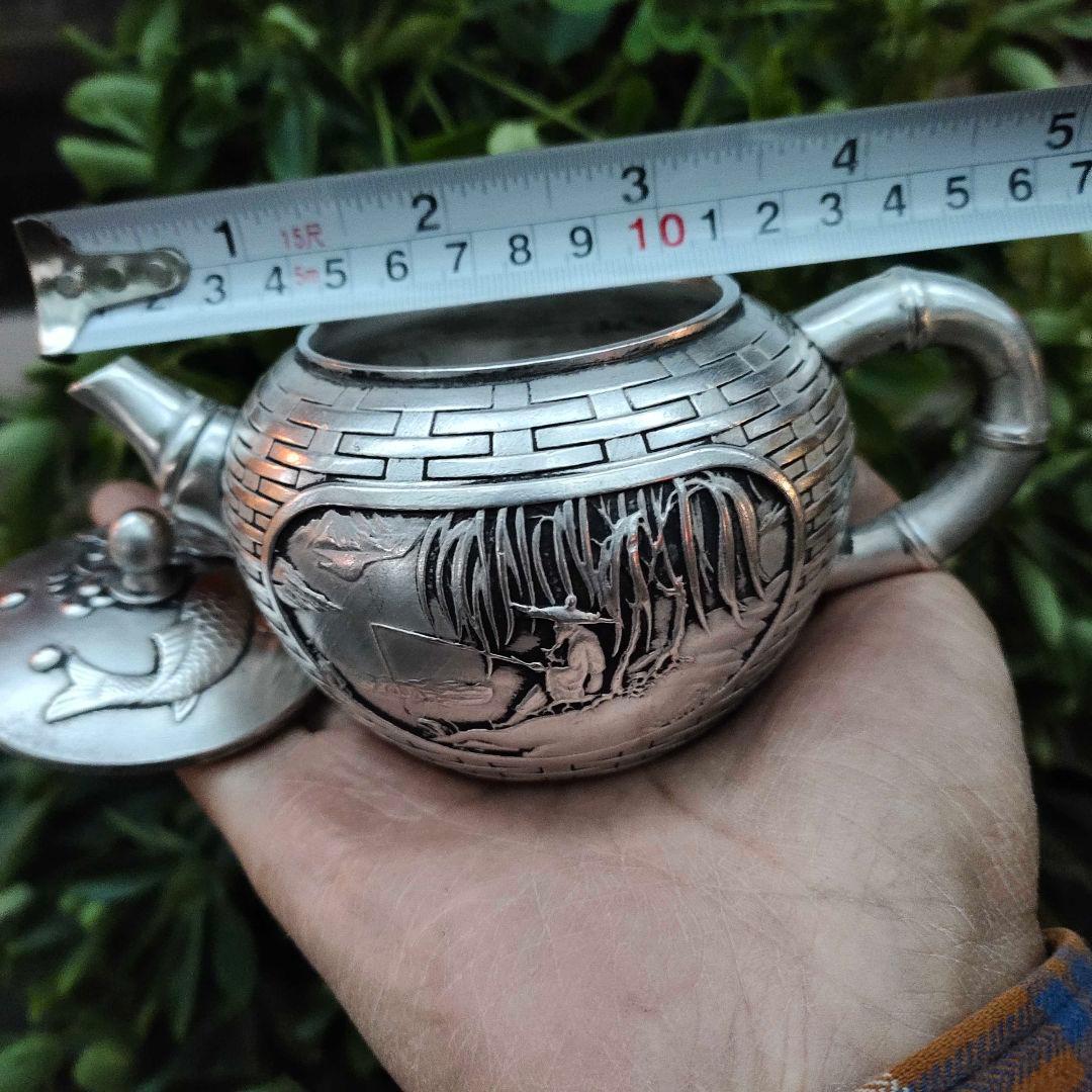 銅器 姜太公釣魚 徳利 急須 茶道具 工芸品 美術品 置物