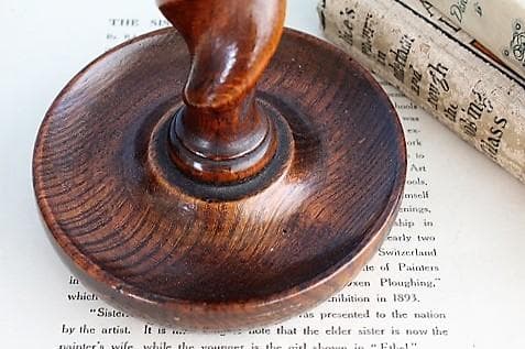 品番　a-0291 燭台　アンティーク　ろうそく立　照明　灯り　木製