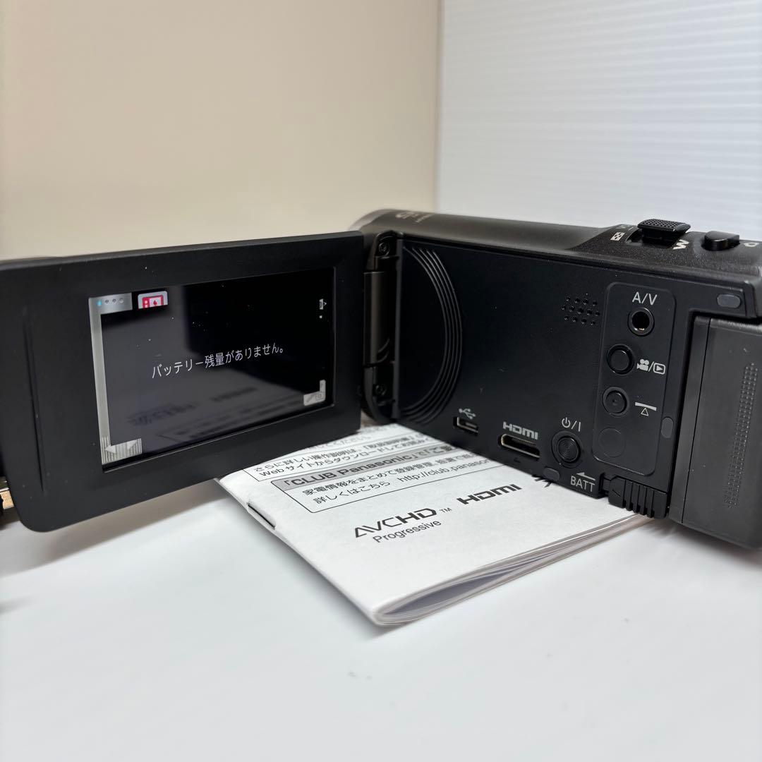 2263 動作確認済み‼︎ hc-v480ms パナソニック ブラックビデオカメラ