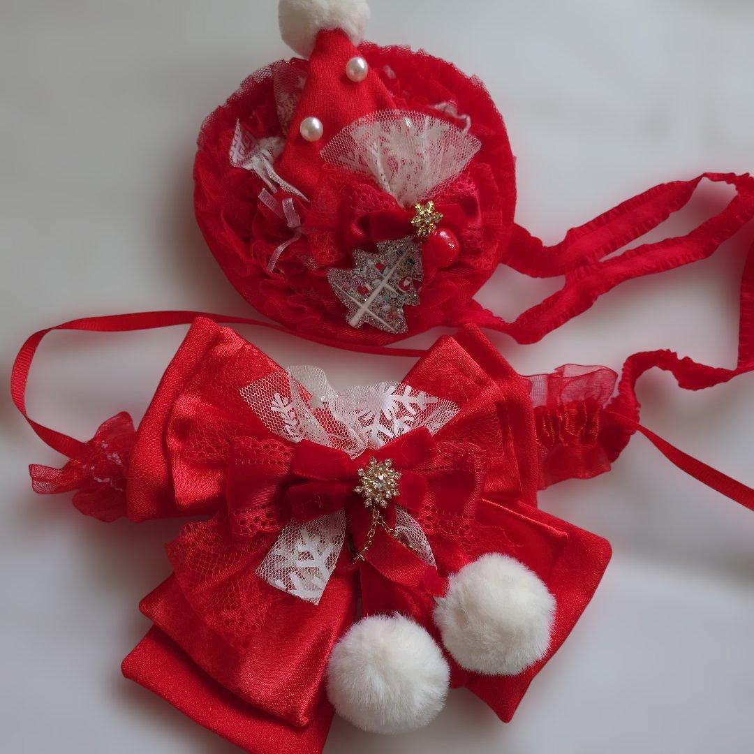 エトワール クリスマスハット＆スタイセット レッド