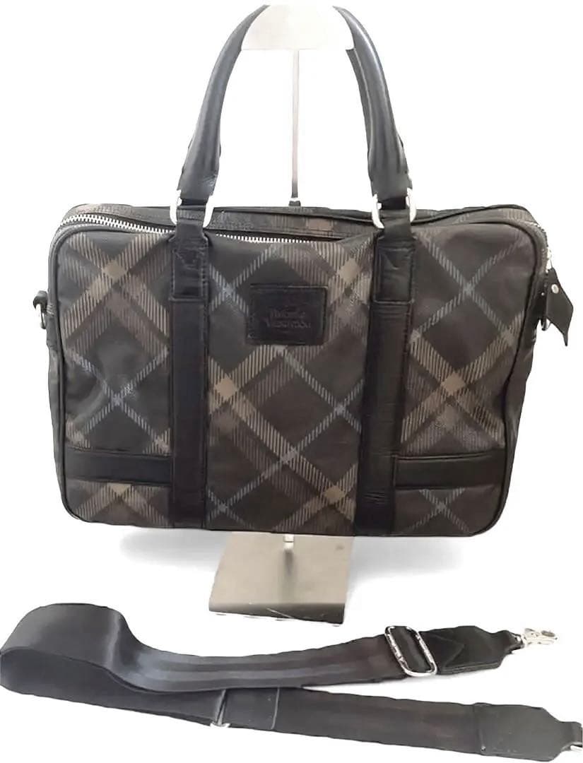 《極美品》ヴィヴィアンウエストウッド ブリーフケース 2way チェック PVC