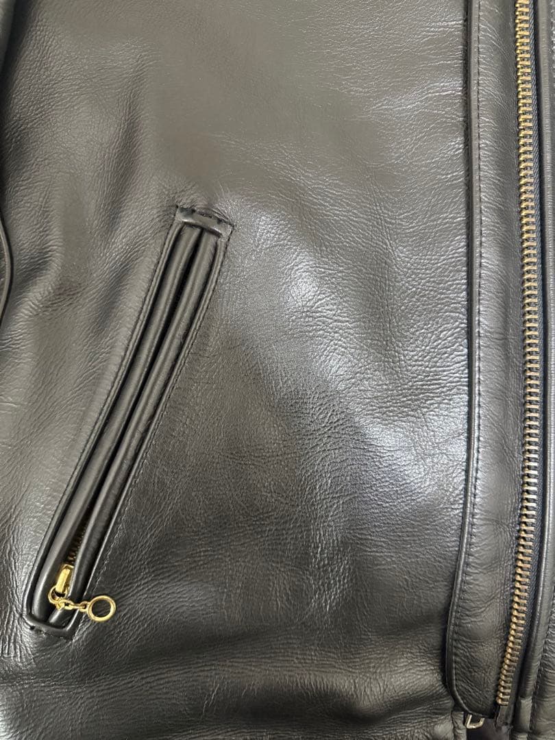 vanson ブラック シングルライダースジャケット 36