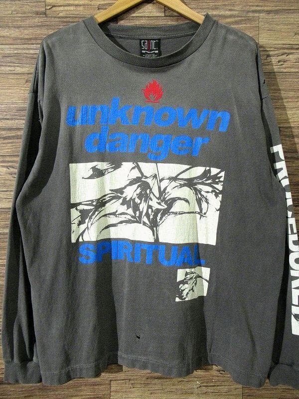 XL 美品 23SS セントマイケル UNKNOWN 加工 プリント Tシャツ