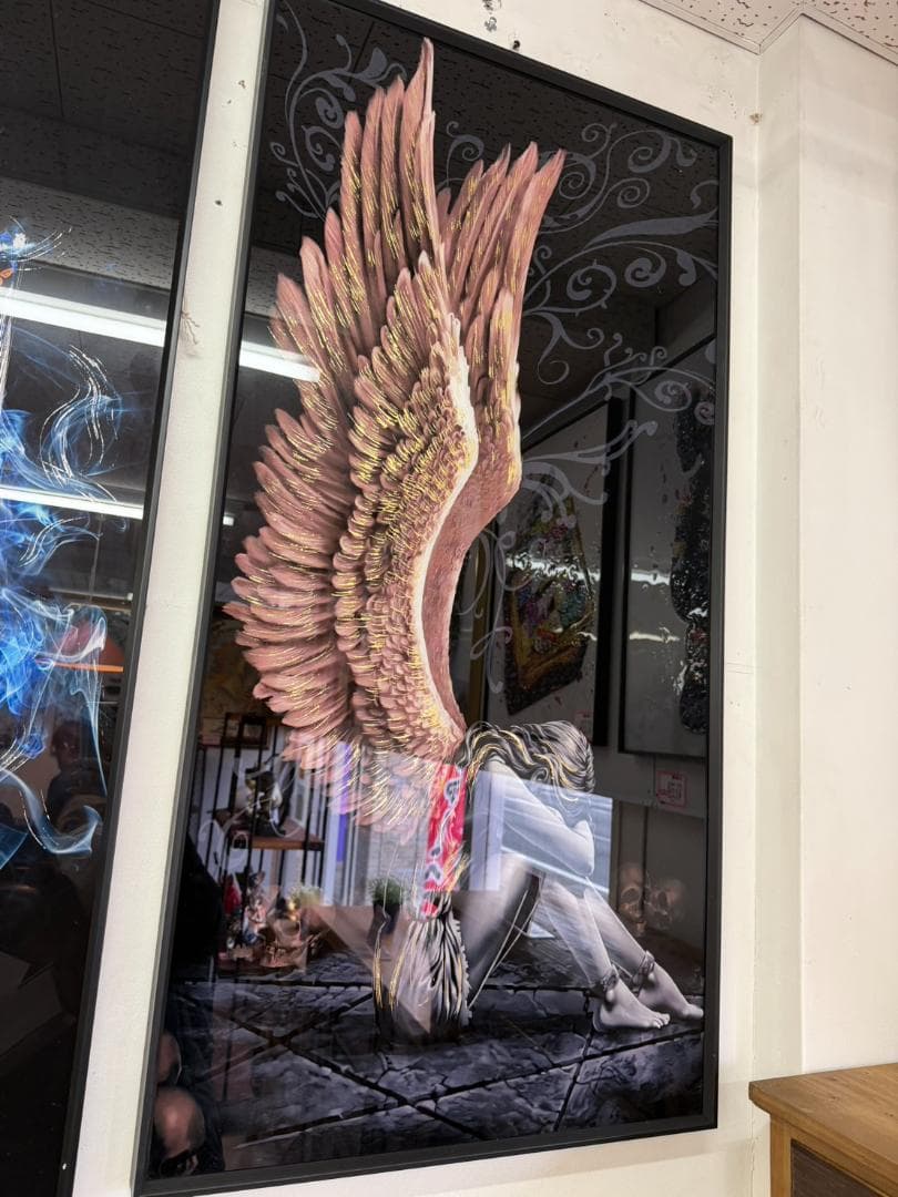 アートパネル　天使　エンジェル　ダーク　巨大　アート　絵画　絵　ポスター　壁掛け