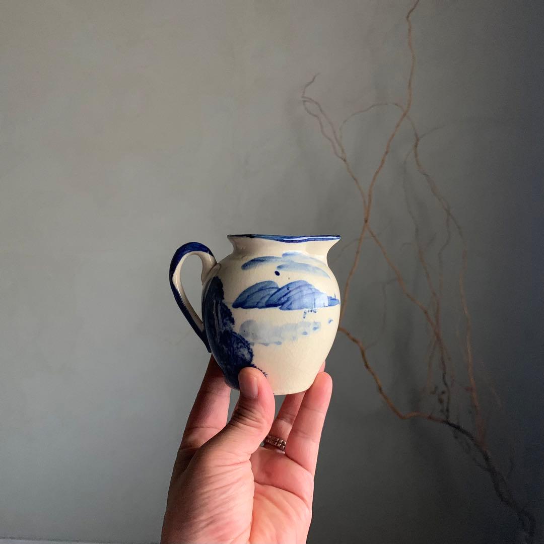 京阿蘭陀 酒注ぎ 注器 古道具 アンティーク 京焼 水注