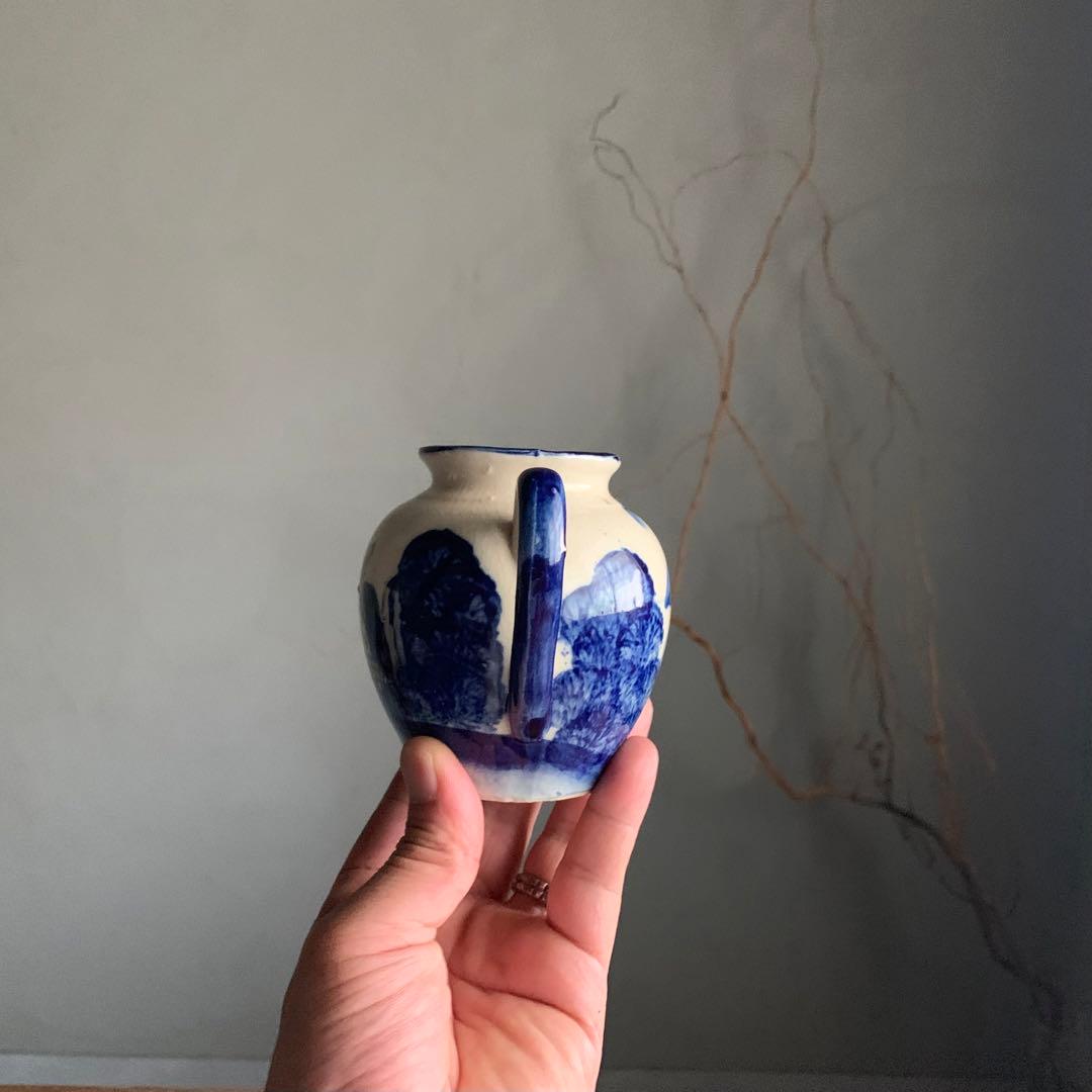 京阿蘭陀 酒注ぎ 注器 古道具 アンティーク 京焼 水注