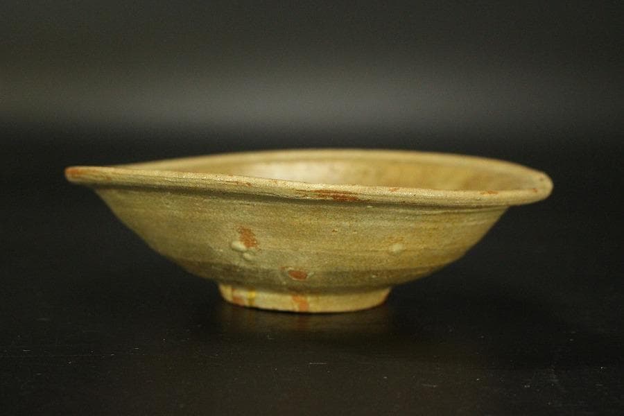 唐津 平 皿 φ13.5cm 骨董品(A422)