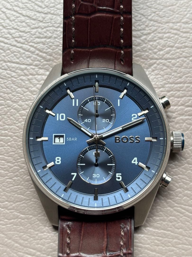 ヒューゴボス クォーツクロノグラフ 腕時計 美品