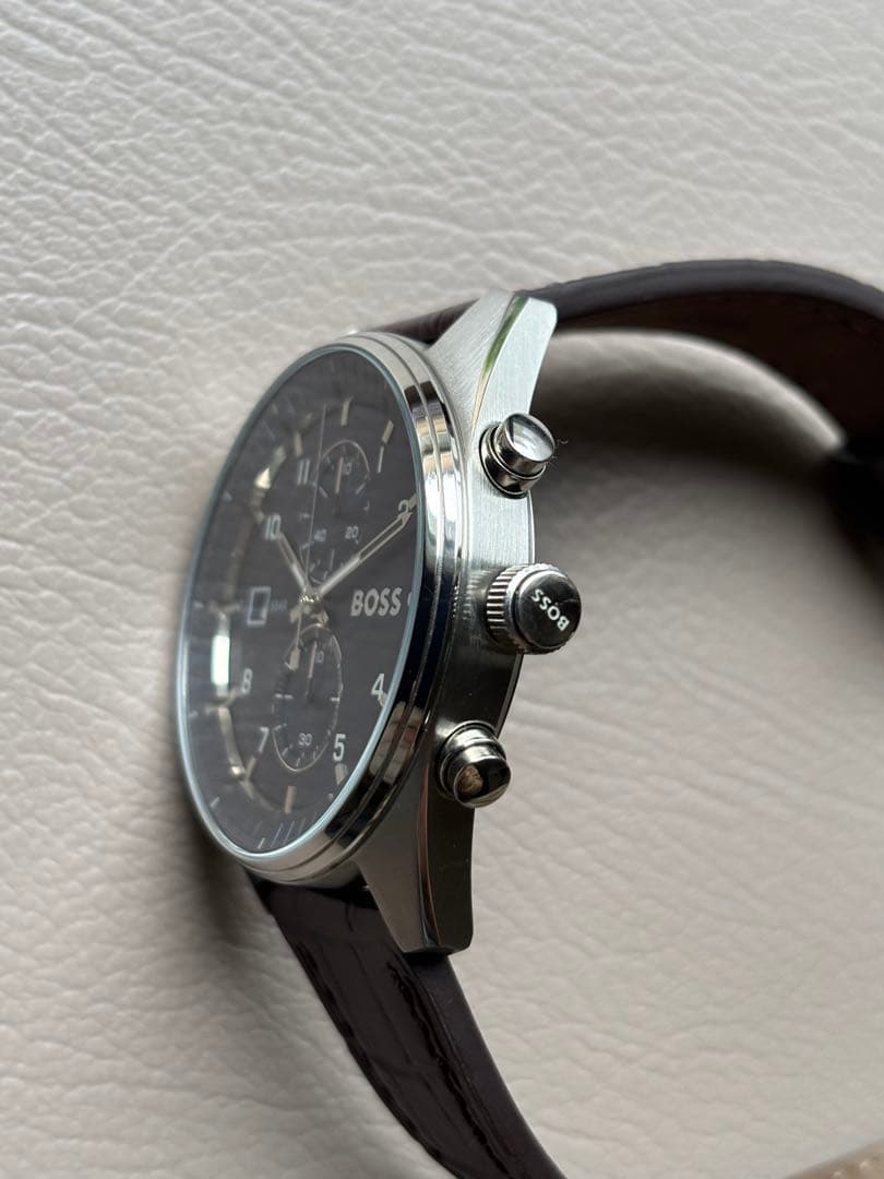 ヒューゴボス クォーツクロノグラフ 腕時計 美品