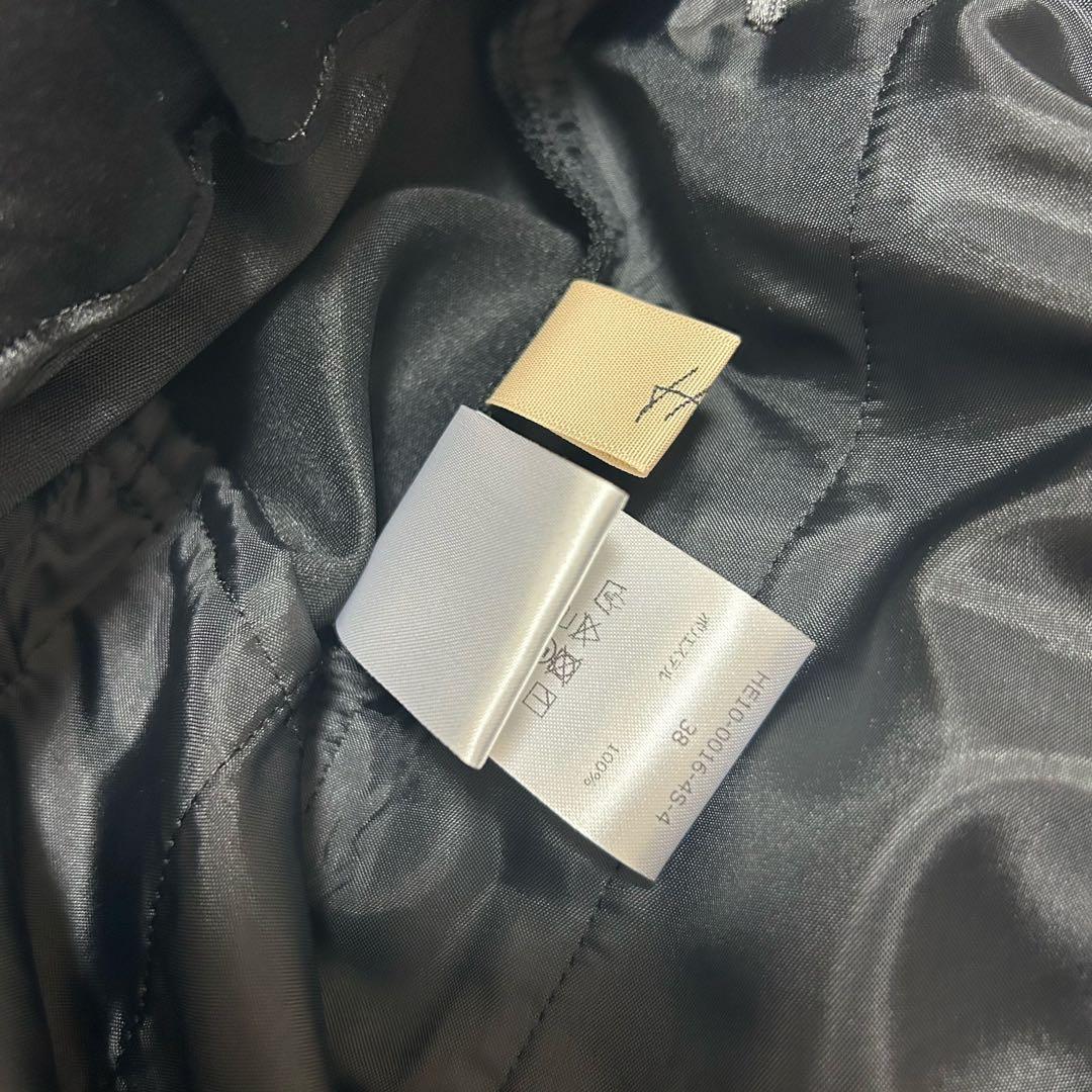 heve サテンフレアガウチョパンツ　38 ブラック　ワイドパンツ　ブラウス