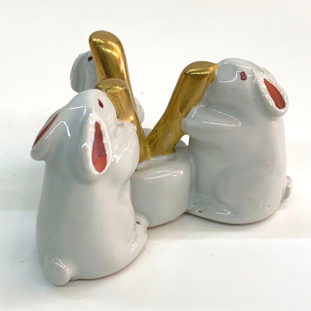 【蓋置　丹波焼　うさぎ】杉原祥公　共箱