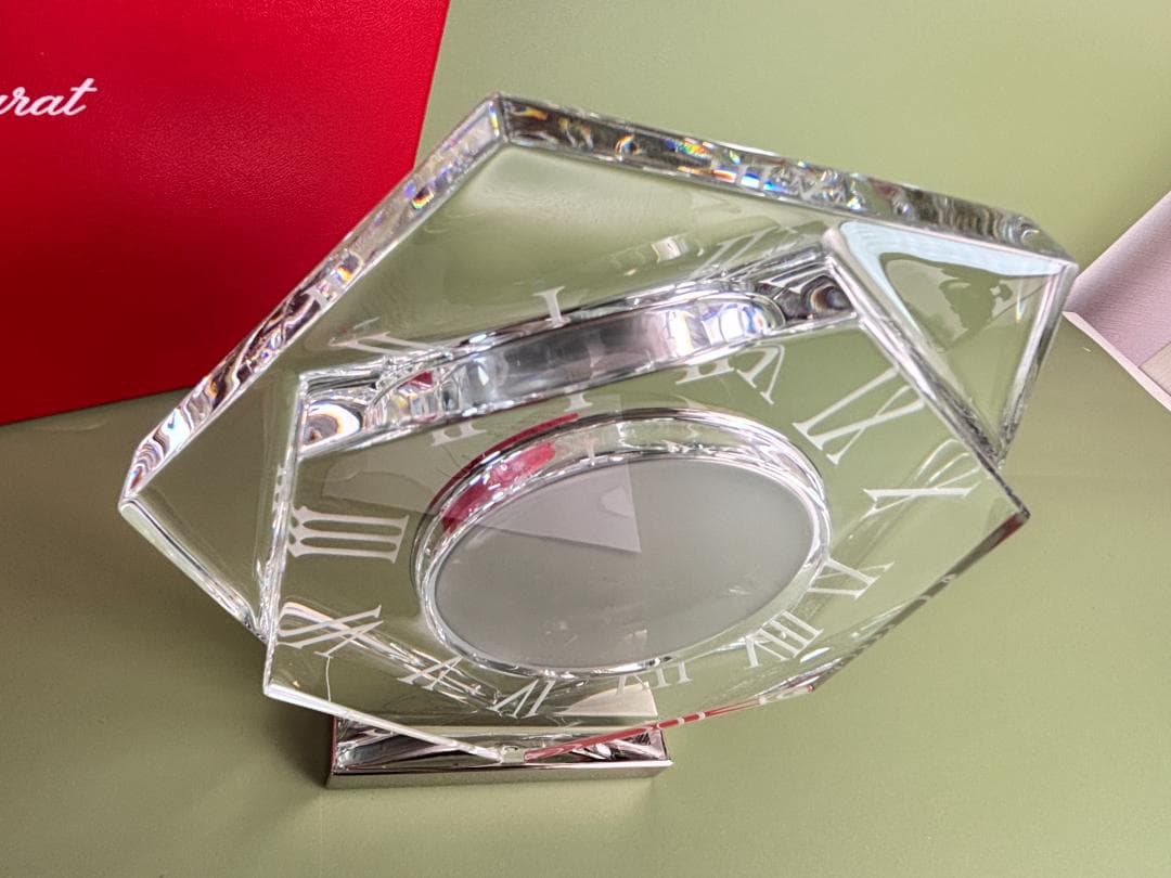 バカラ アルクール アビス デスククロック クリアガラス 箱付き[正規品]JPN