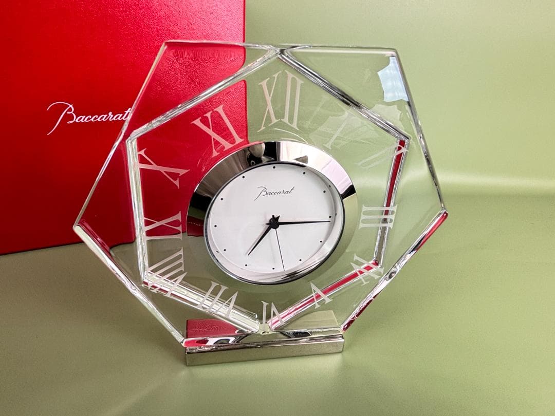 バカラ アルクール アビス デスククロック クリアガラス 箱付き[正規品]JPN