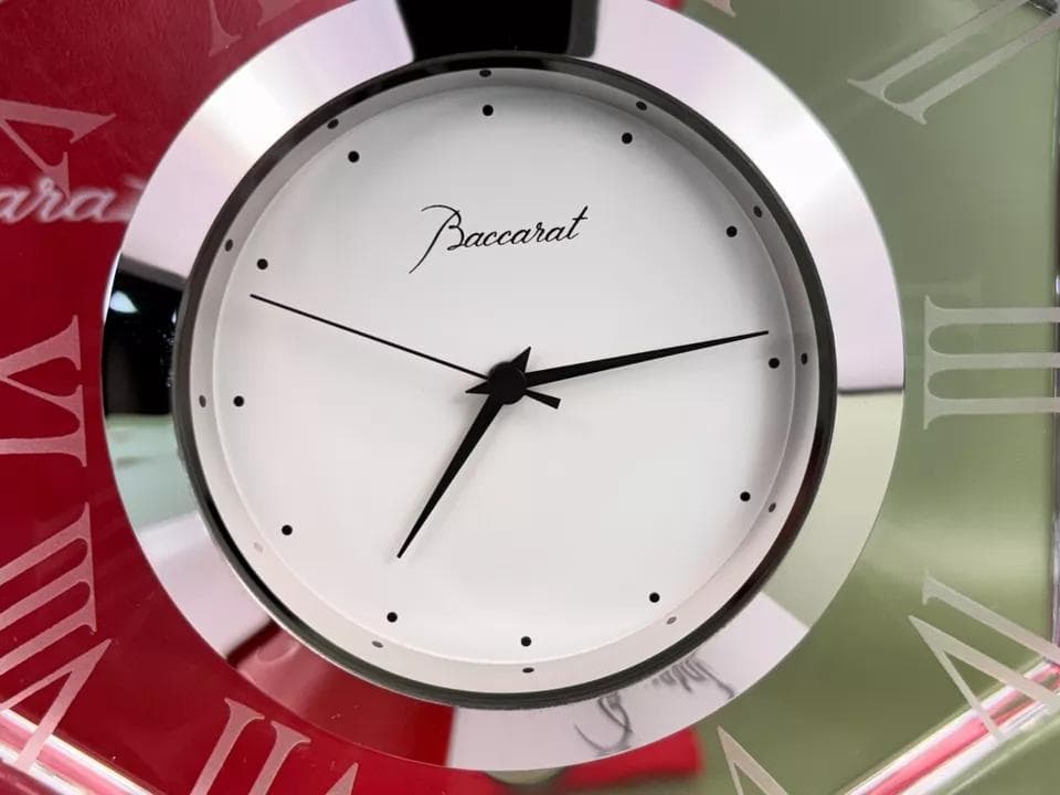 バカラ アルクール アビス デスククロック クリアガラス 箱付き[正規品]JPN