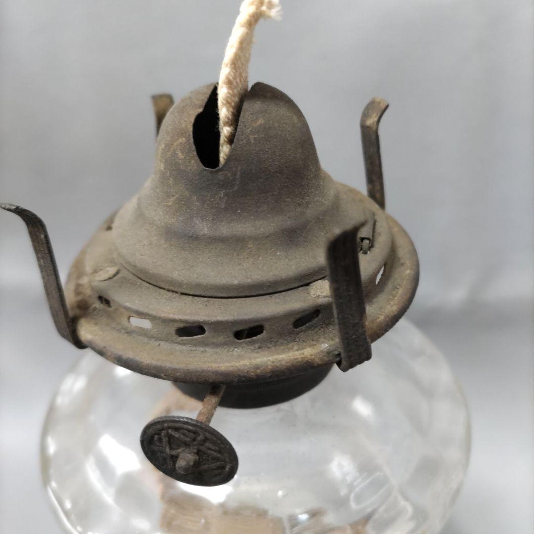 大正硝子　オイルランプ　乳白　　D606