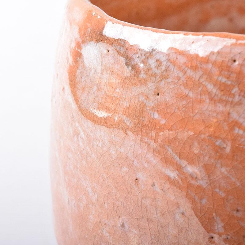 茶道具　楽吉左衛門作　赤楽茶碗 　銘「浮島」　玄々斎極め箱　M　R8275