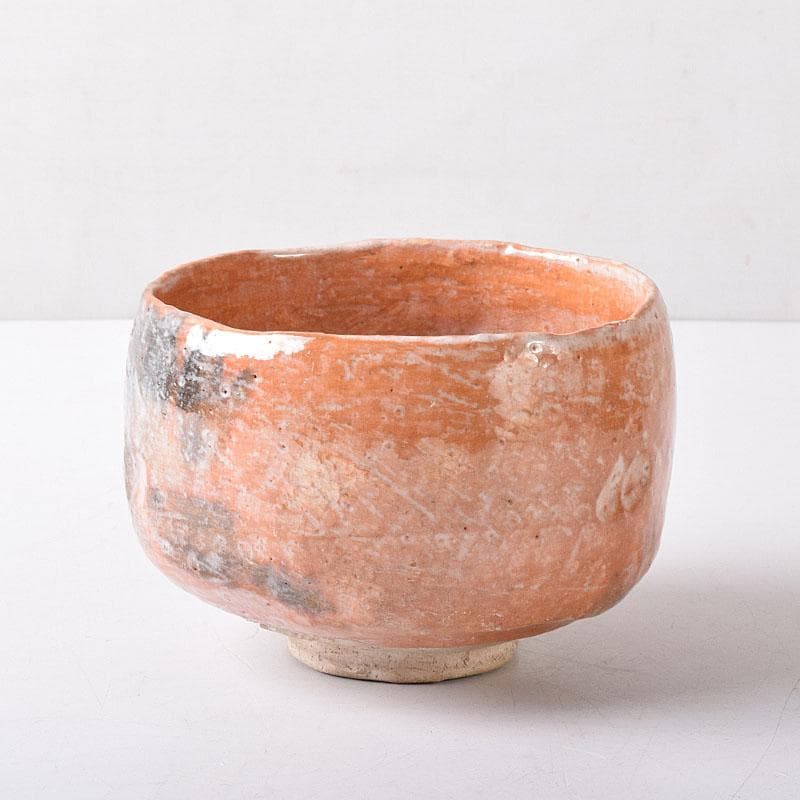 茶道具　楽吉左衛門作　赤楽茶碗 　銘「浮島」　玄々斎極め箱　M　R8275