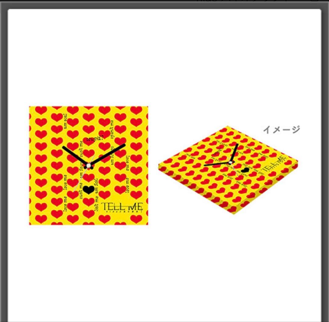 hide イエローハート時計 ファブリッククロック