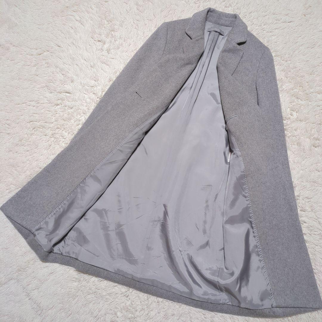 極美品！theory luxe　ウールロングチェスターコート　サイズ38　グレー