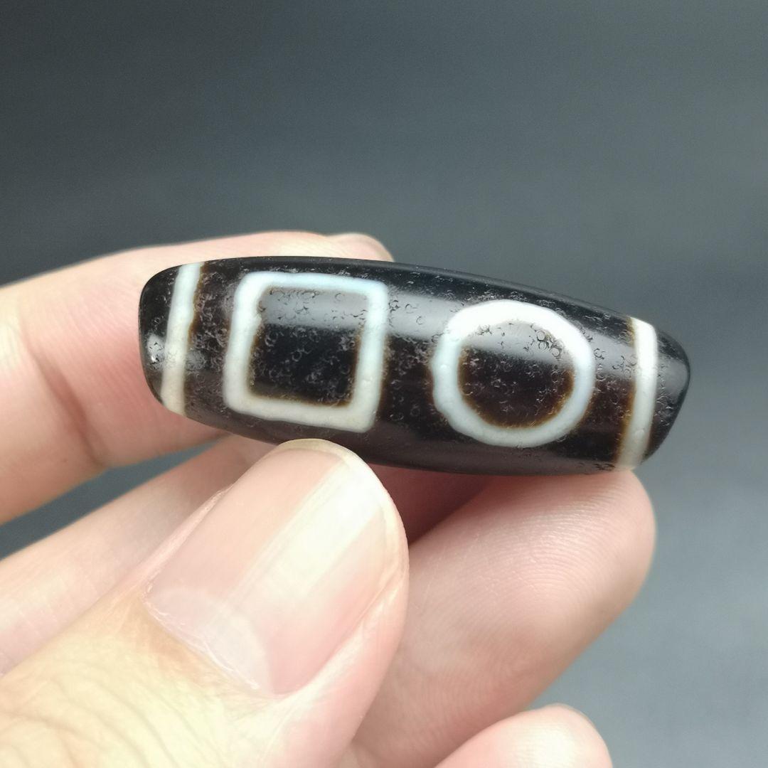 144.双天地天珠　レア物　もう作れない懐かしい天珠　処分