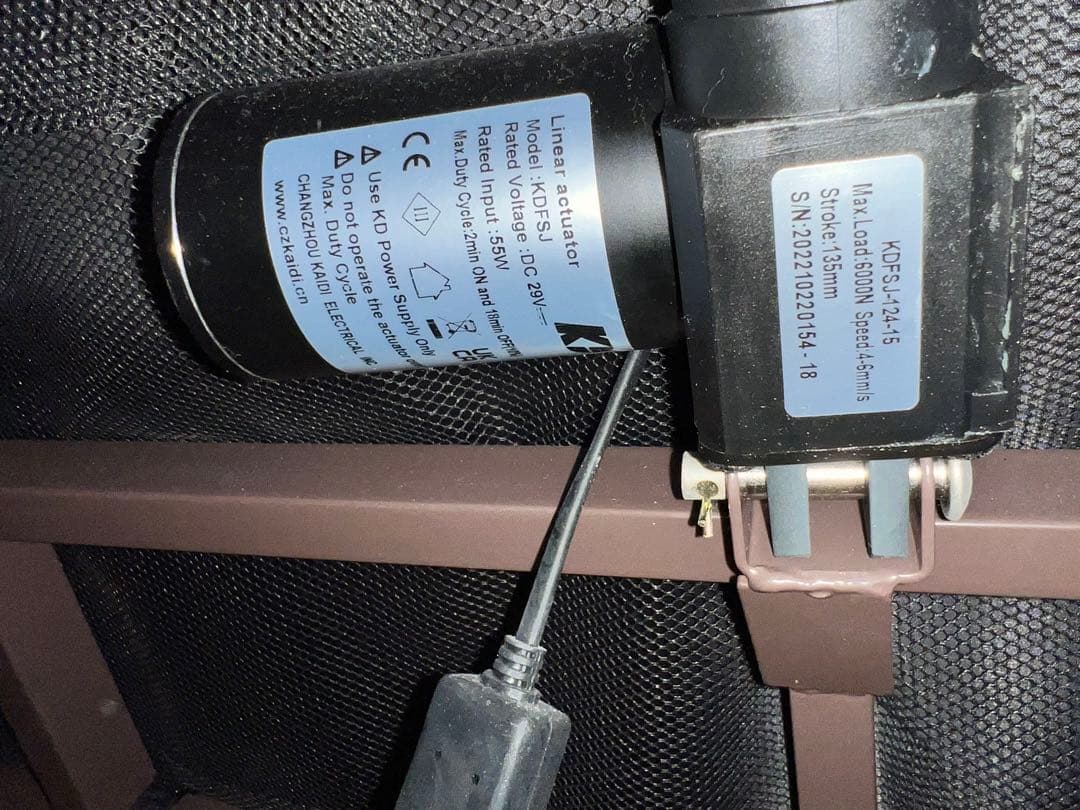 セミダブル折りたたみ電動ベッド キャスター付き ブラウン