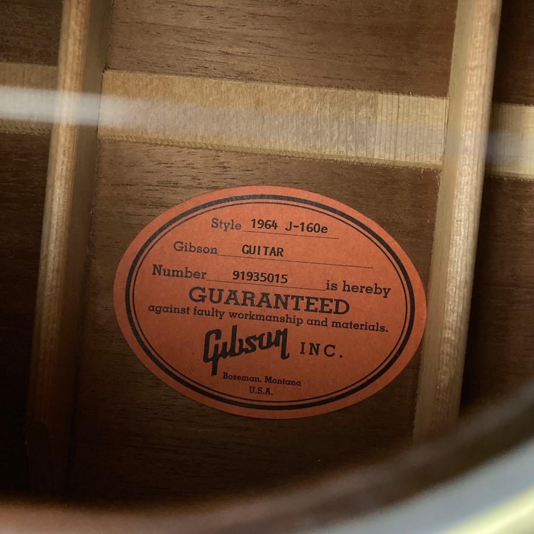 【新春特価】Gibson J-160e 単板 Xブレーシング リフレット済