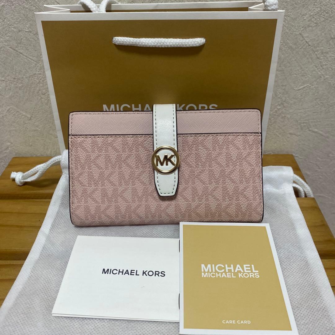 MICHAEL KORS ピンク 二つ折り財布