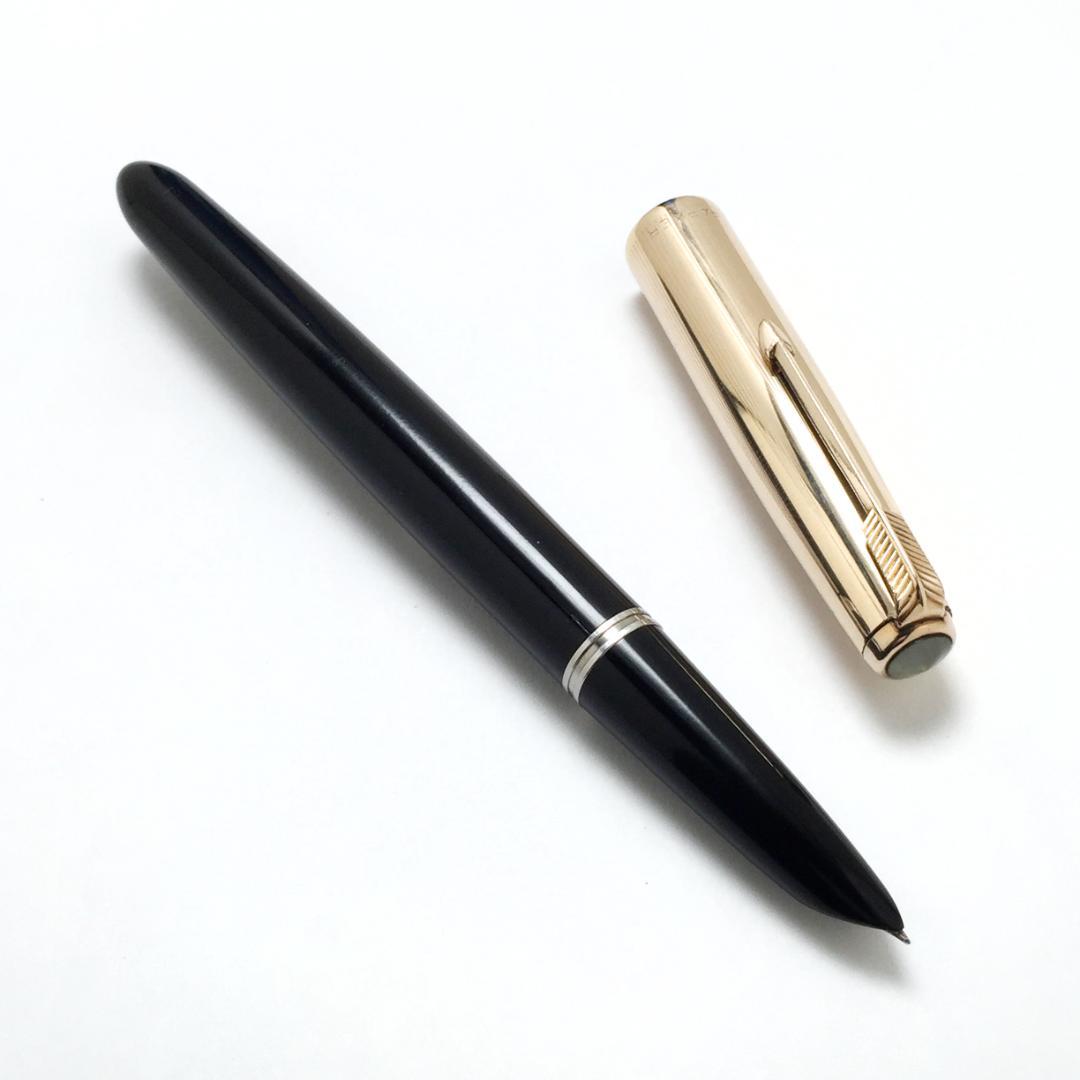 パーカー 51 エアロメトリック フーデットニブ 万年筆 12K金張キャップ