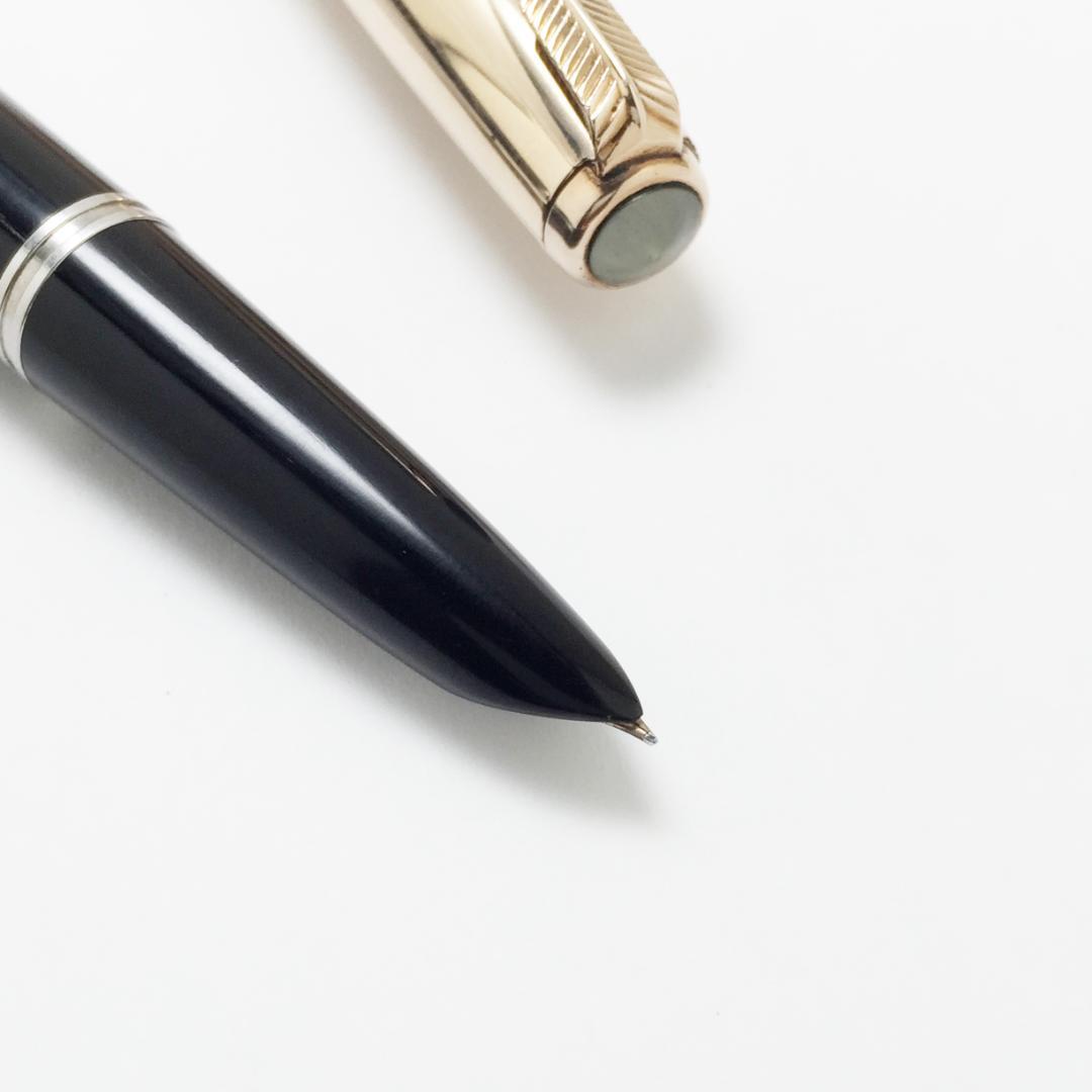 パーカー 51 エアロメトリック フーデットニブ 万年筆 12K金張キャップ