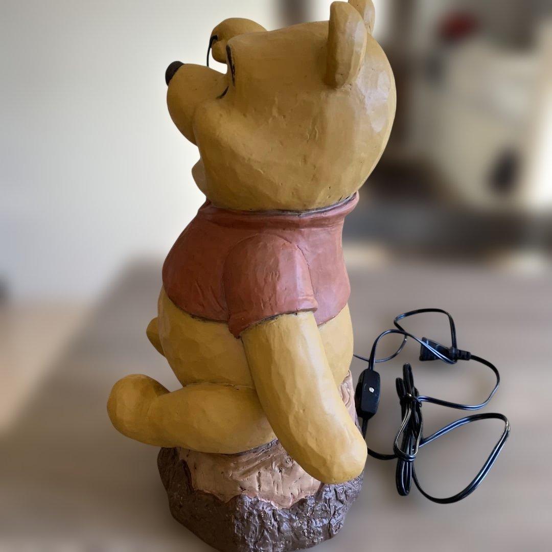 くまのプーさん ランタン付き置物　ガーデンセンサーライト