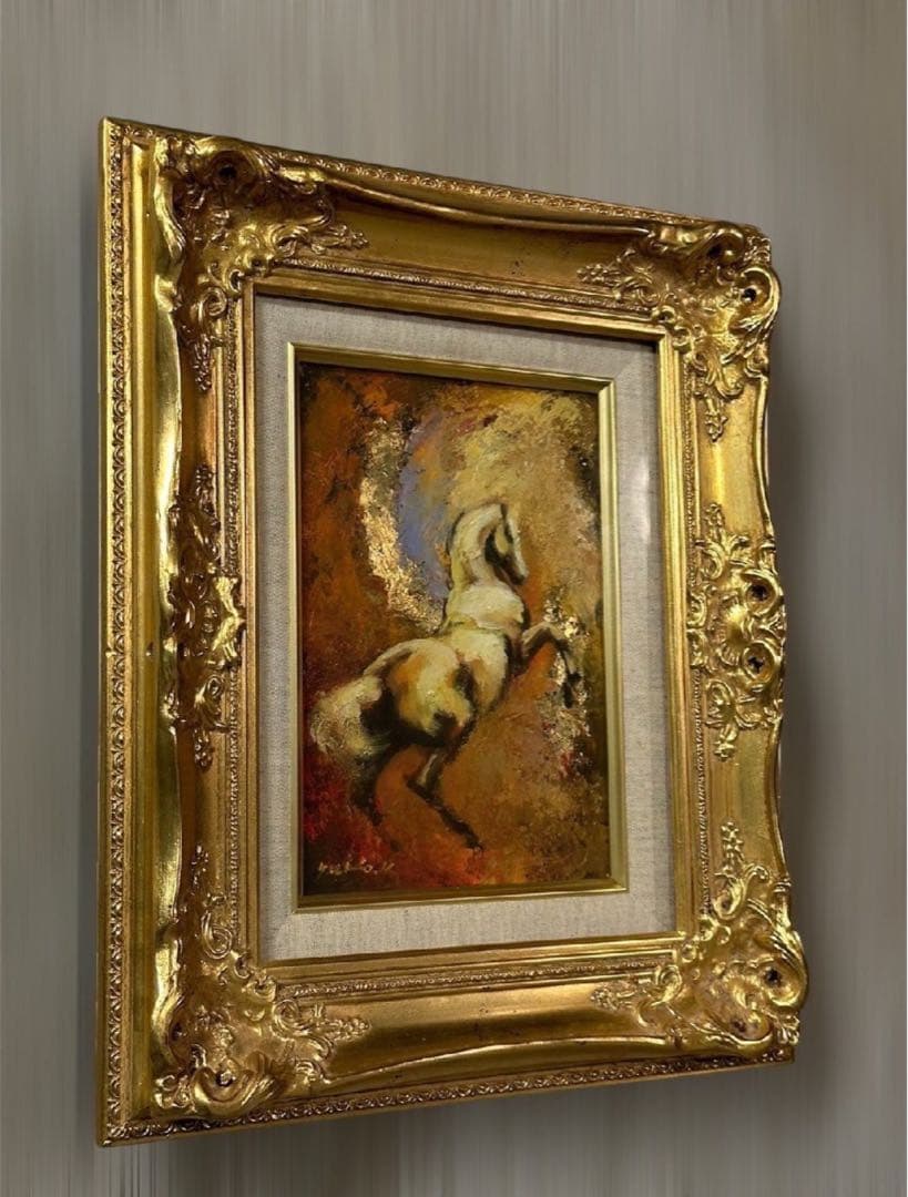 ⭐️【僕はラッコ】三浦　裕子 作『 覇 』油絵 馬　原画　定価20万