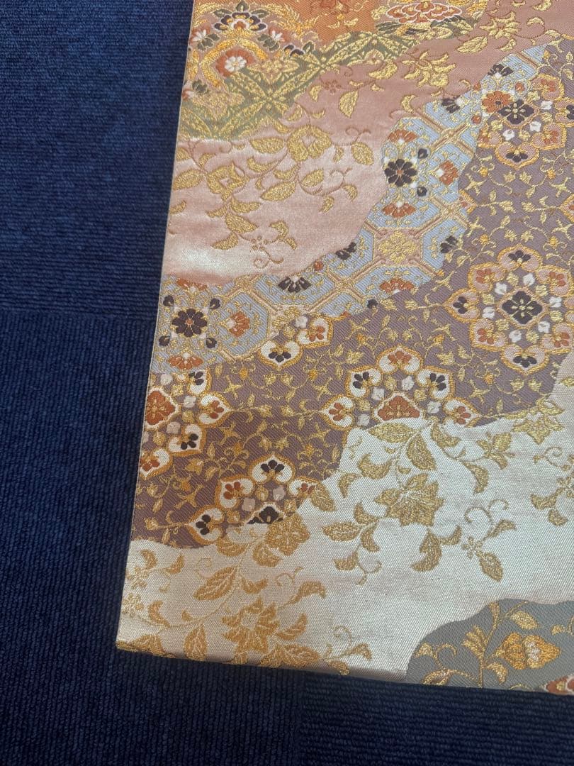 2658袋帯 古代彫金紋 西陣織 金糸　高級上質上品　約440cm 未使用
