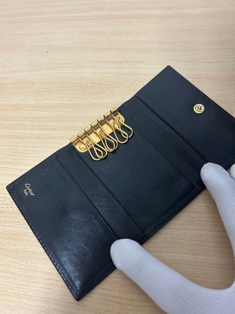 Cartier 黒 レザー キーケース