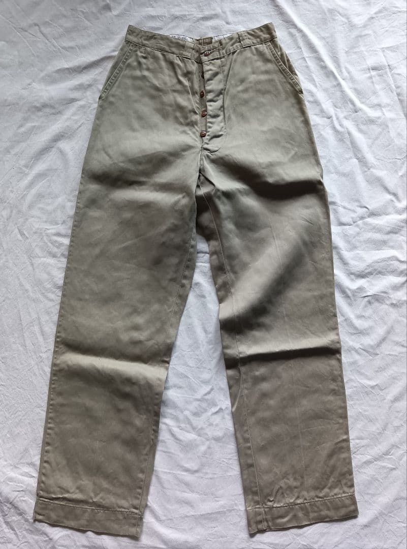 50s ビンテージ US.ARMY M-52 W32 カーキチノ 米軍