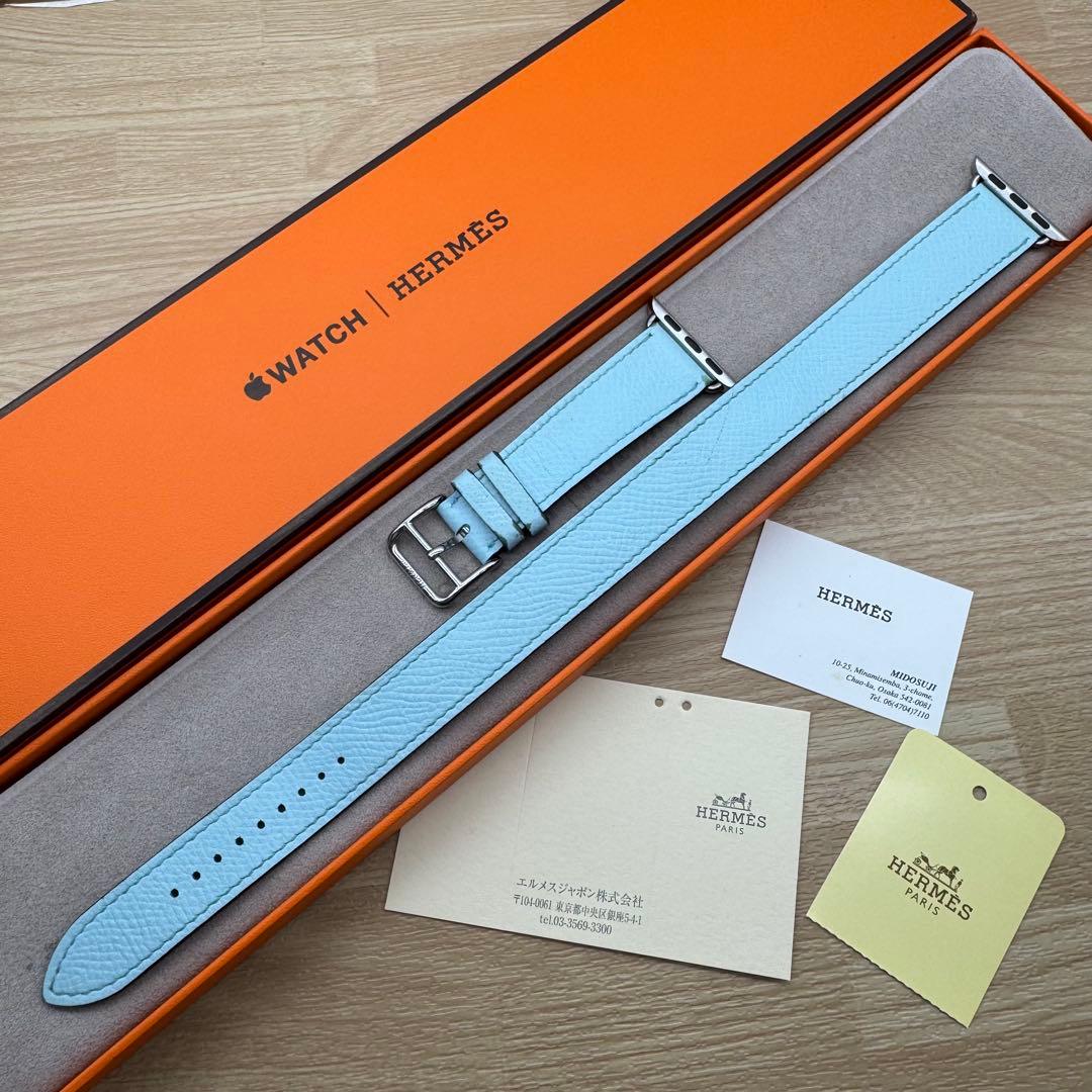 2210 Apple Watch エルメス　ゼフィール　ブルー　HERMES二重