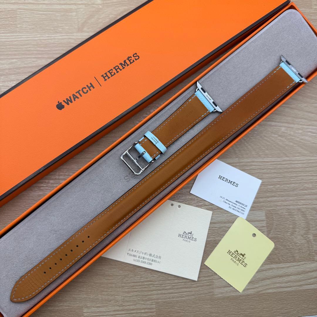 2210 Apple Watch エルメス　ゼフィール　ブルー　HERMES二重
