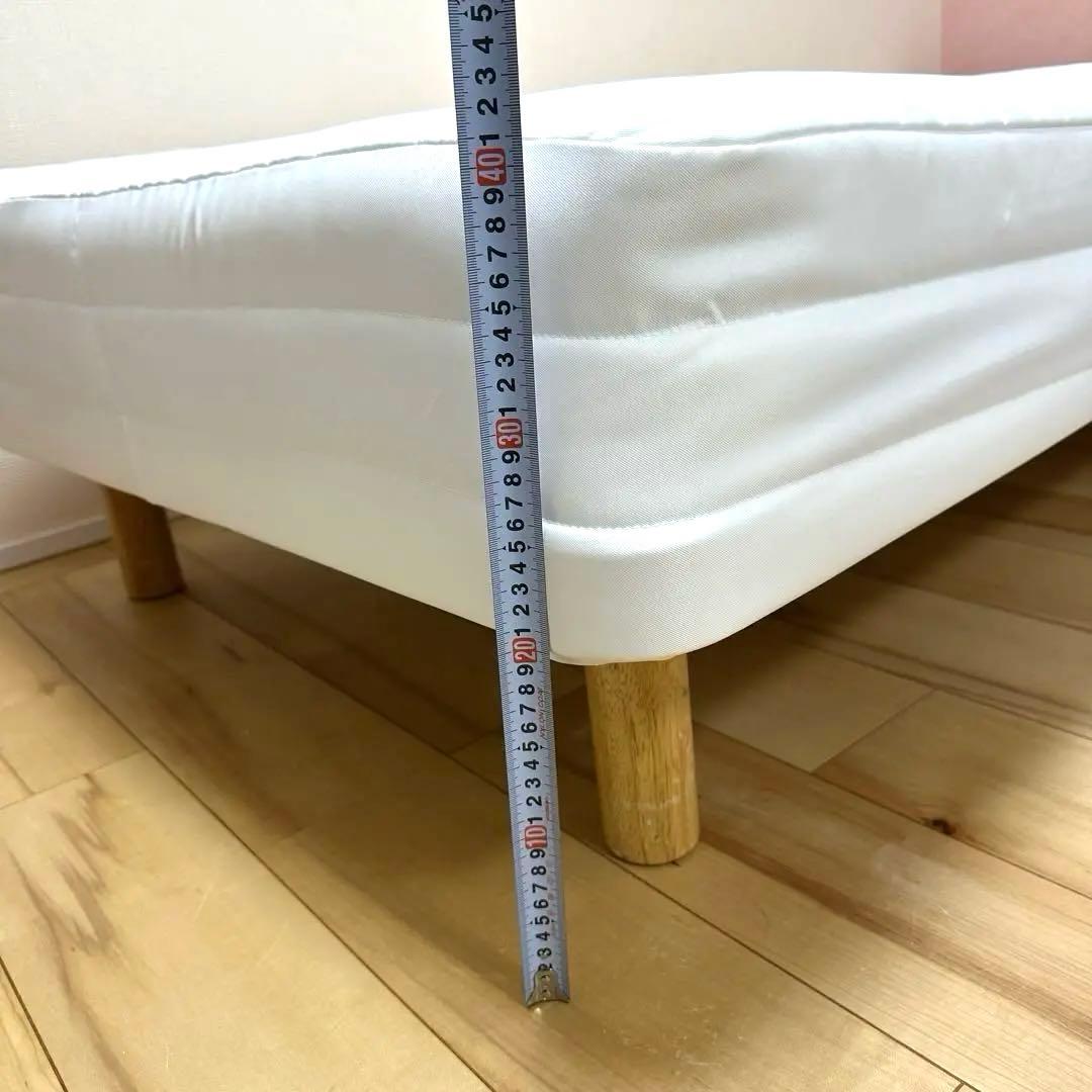 無印良品　脚付きマットレス ボンネル　シングル ホワイト③