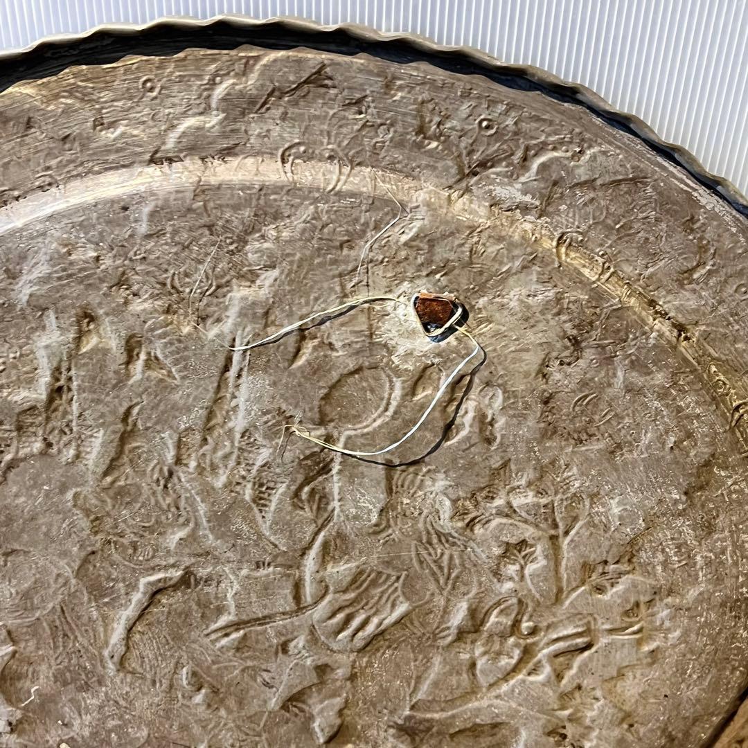 ペルシャ　アンティーク　トレイ　銅製　　壁掛　インテリア　銅板　希少