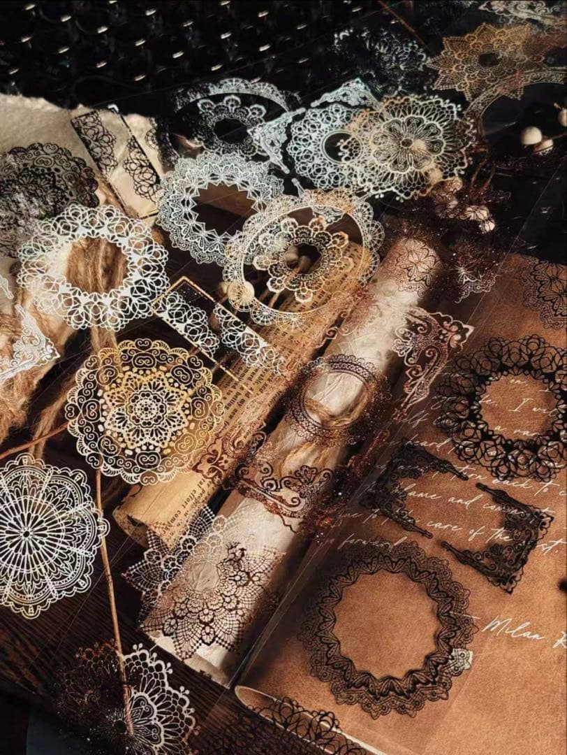 PET 复式蕾丝框 6cm×5m 海外マスキングテープ　海外マステ　レース